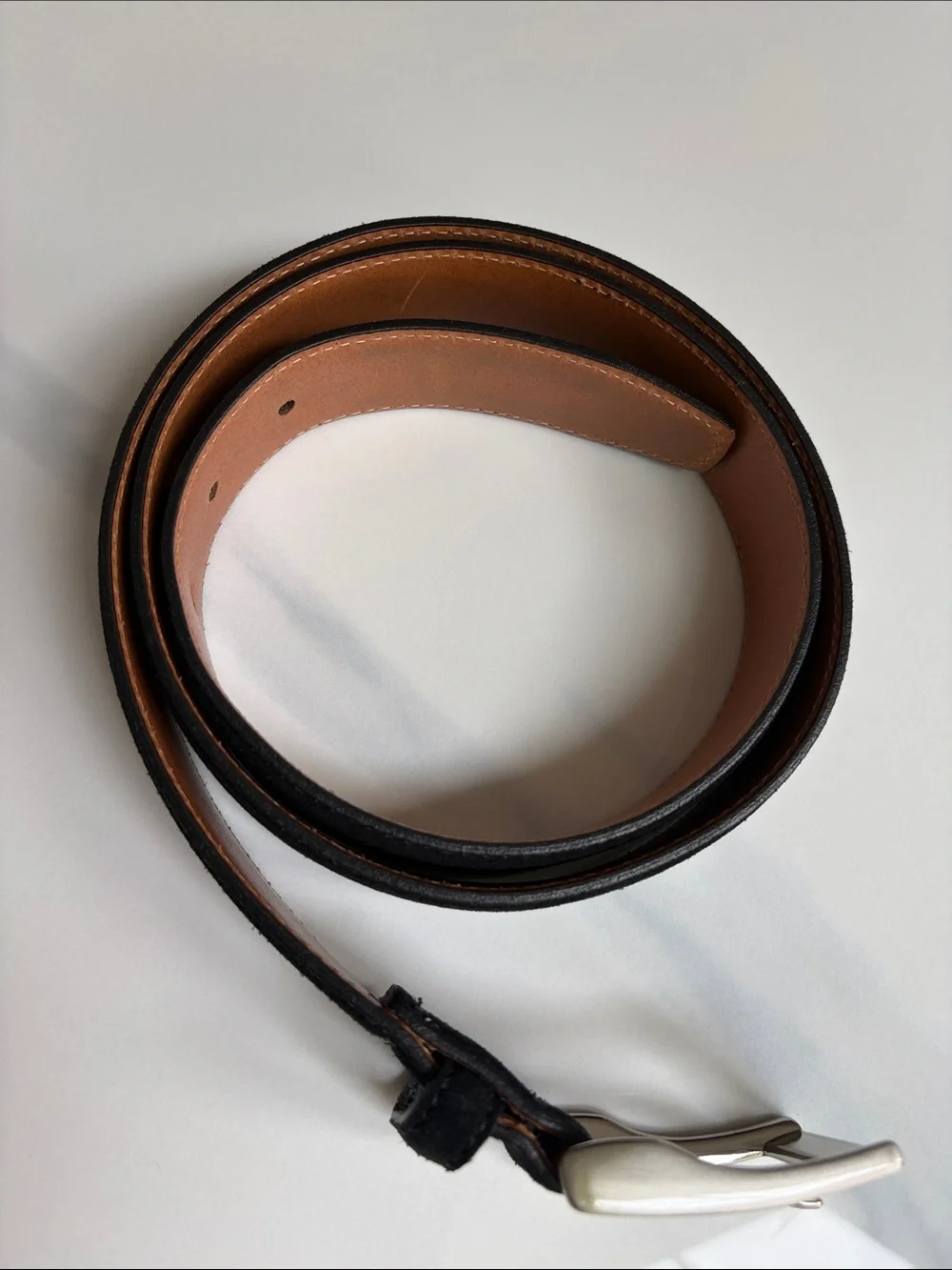 Joseph Abboud Men's Black Suede Leather Belt Made in Italy Size 36/90